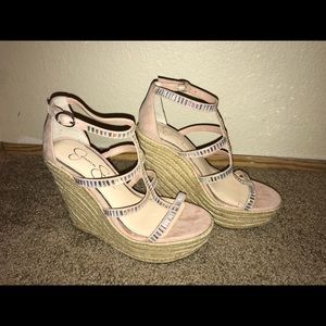 NWOT nude wedges